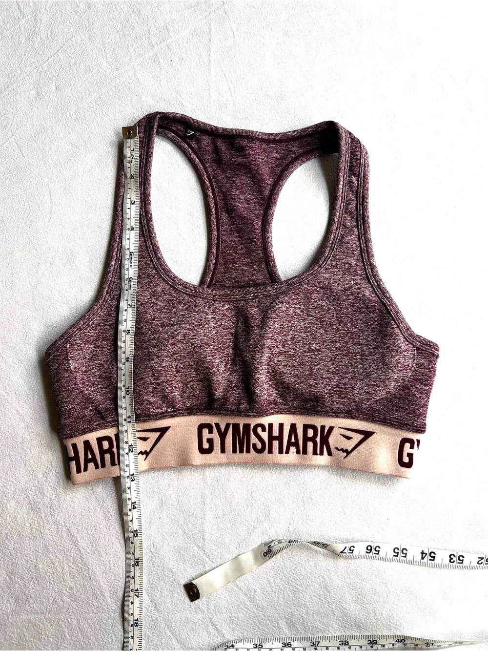 Gymshark Flex Matching Set Ruby Marl Leggings & Sports Bra Size L